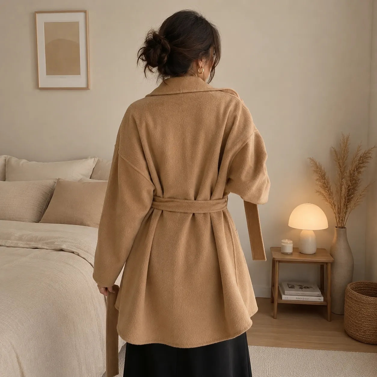 Manteau Camel Femme Laine Design