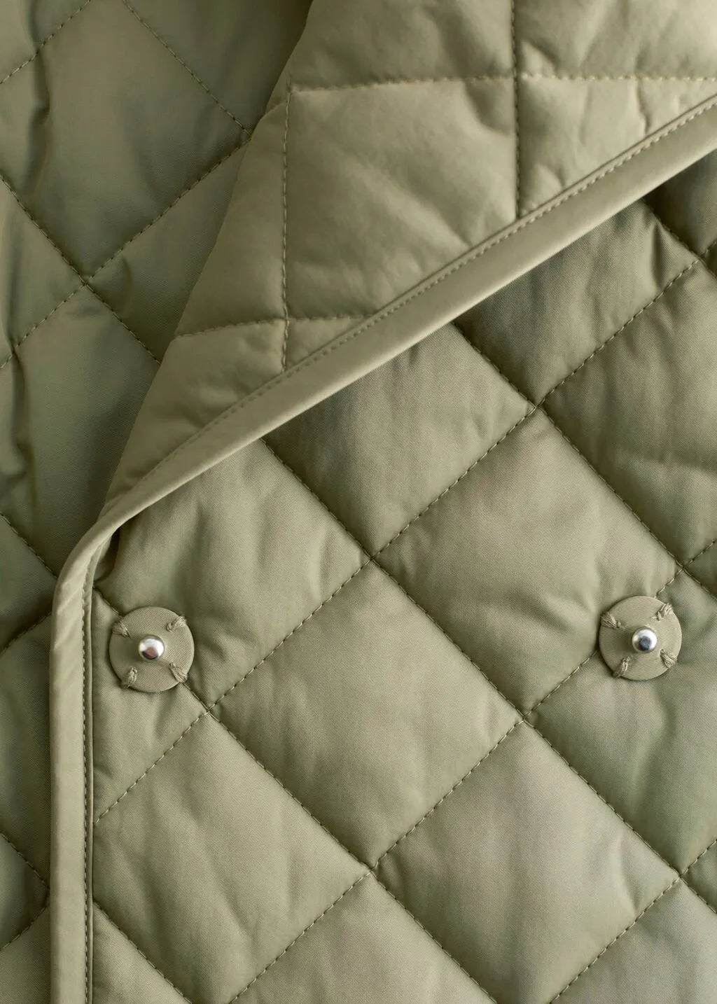 Manteau Court Femme Vert Kaki Boutons
