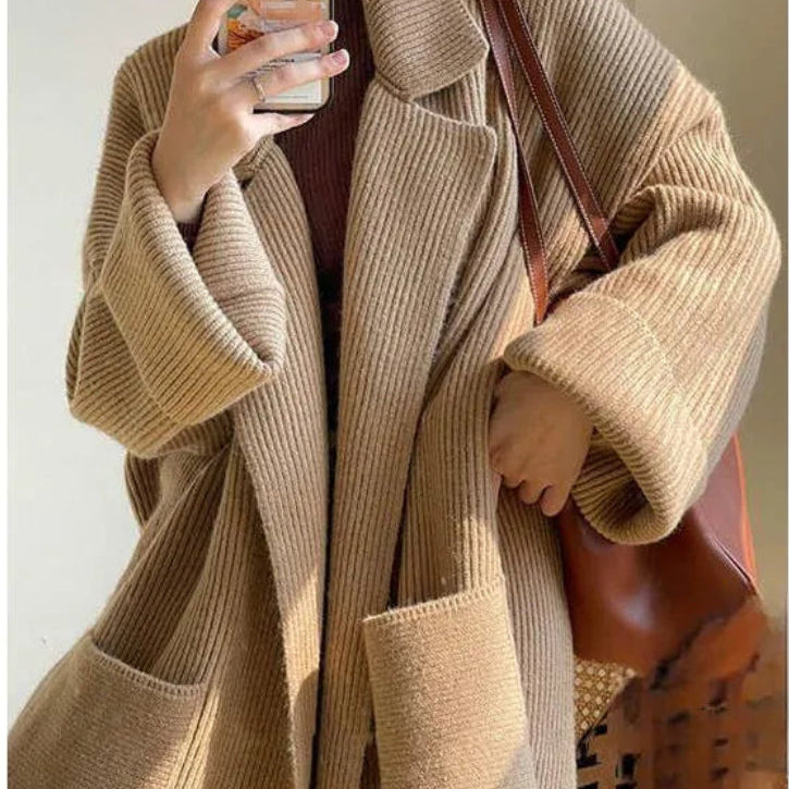 Manteau Femme Chic Beige Chaud