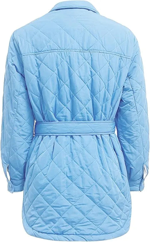 Manteau Femme Hiver Bleu Dos
