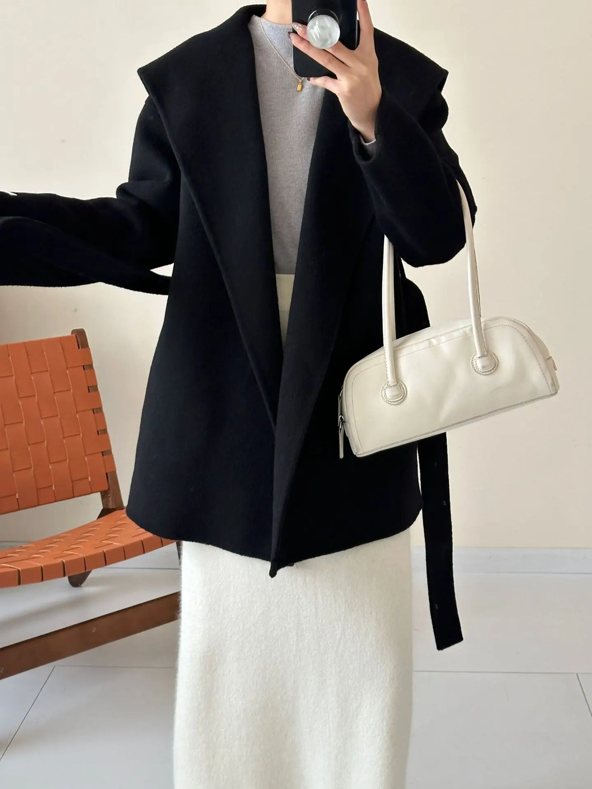 Manteau Kimono à Grand Col Chic