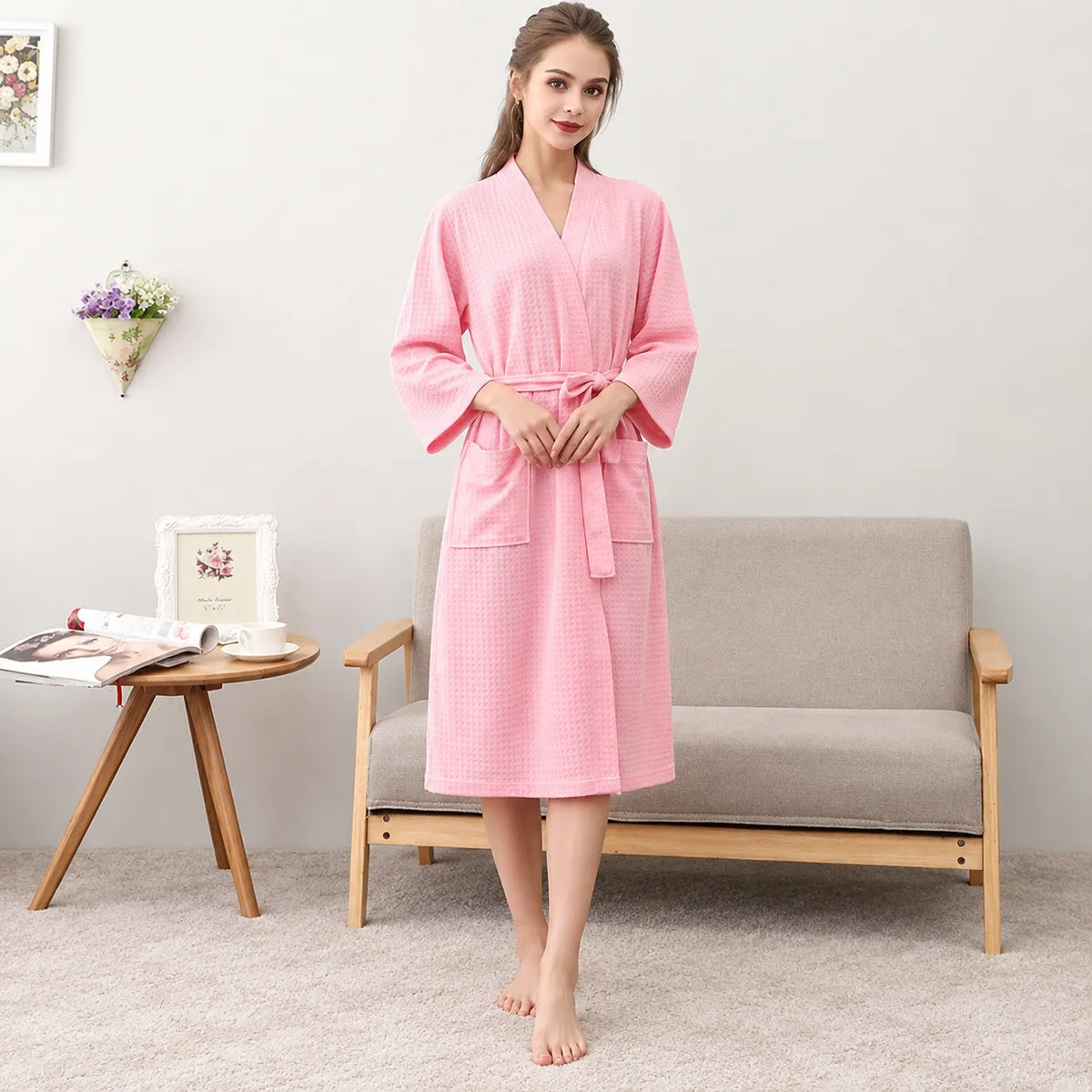 Peignoir Femme Rose