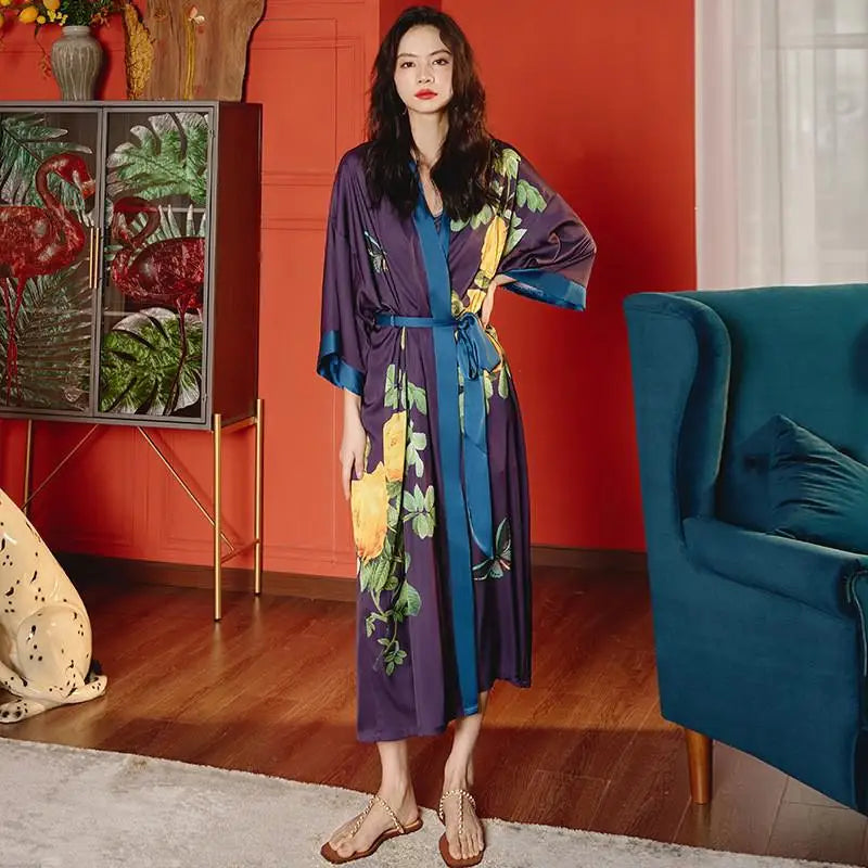 Peignoir Kimono Femme Violet