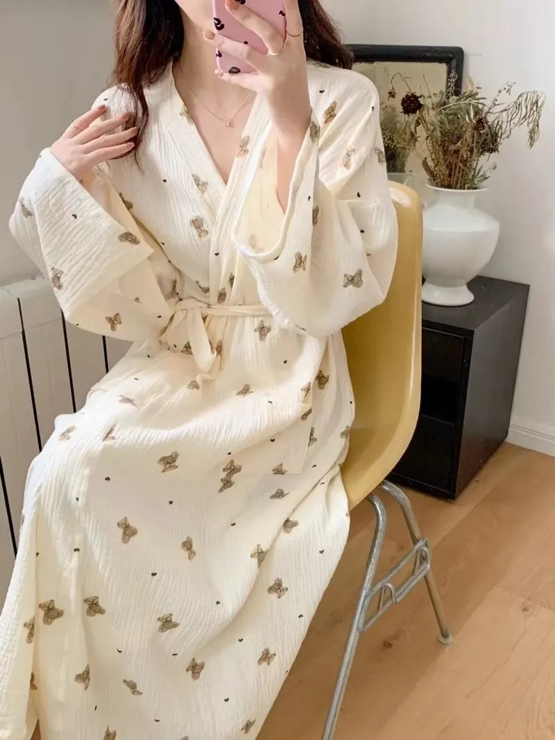 Peignoir Kimono Léger pour Femme Design