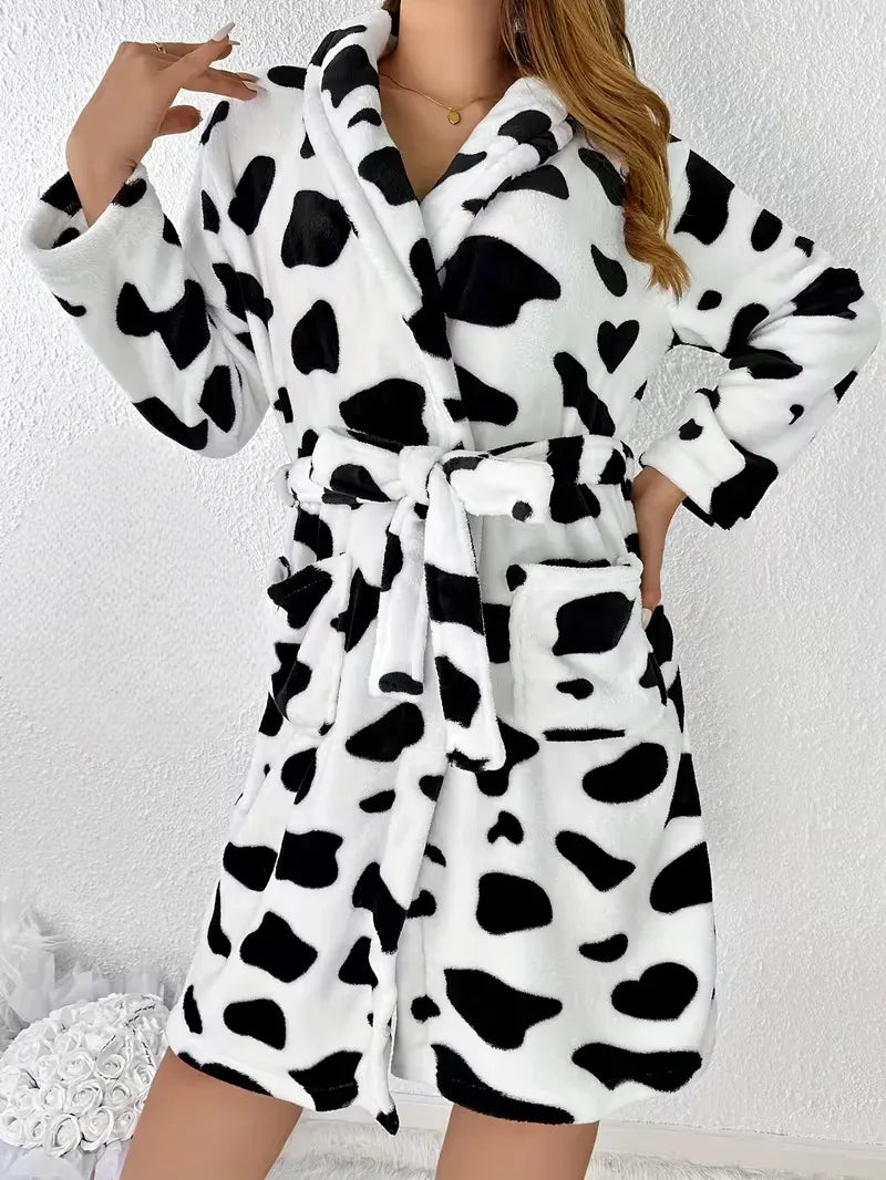 Peignoir Kimono Noir et Blanc Design