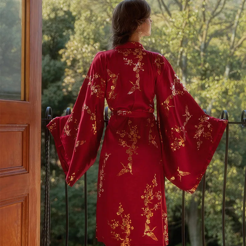 Peignoir Kimono de Luxe Femme Dos