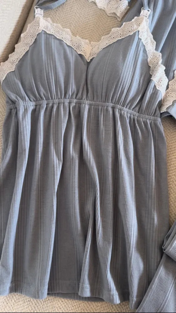 Pyjama 3 Pièces Veste Kimono Haut