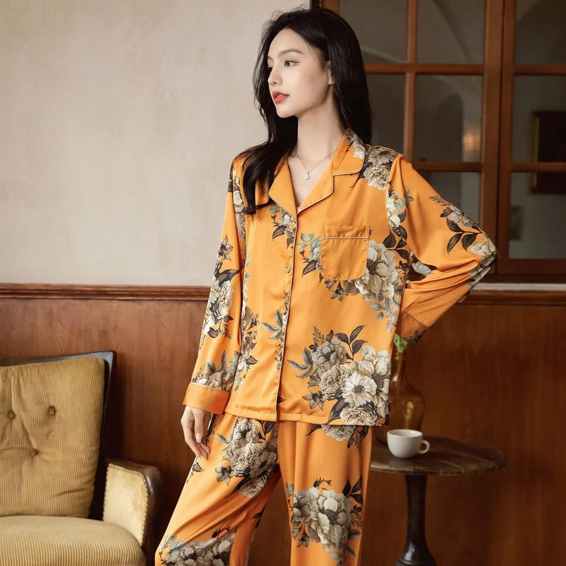 Pyjama Femme Orange Coton