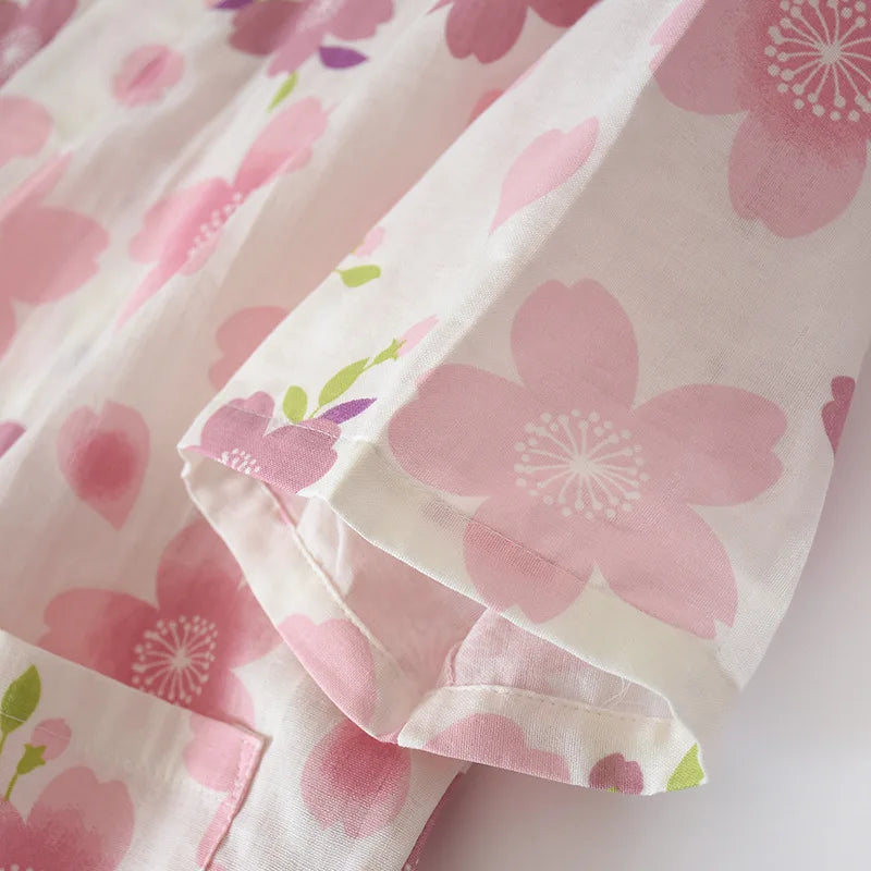 Pyjama Kimono Fleuri Femme doux