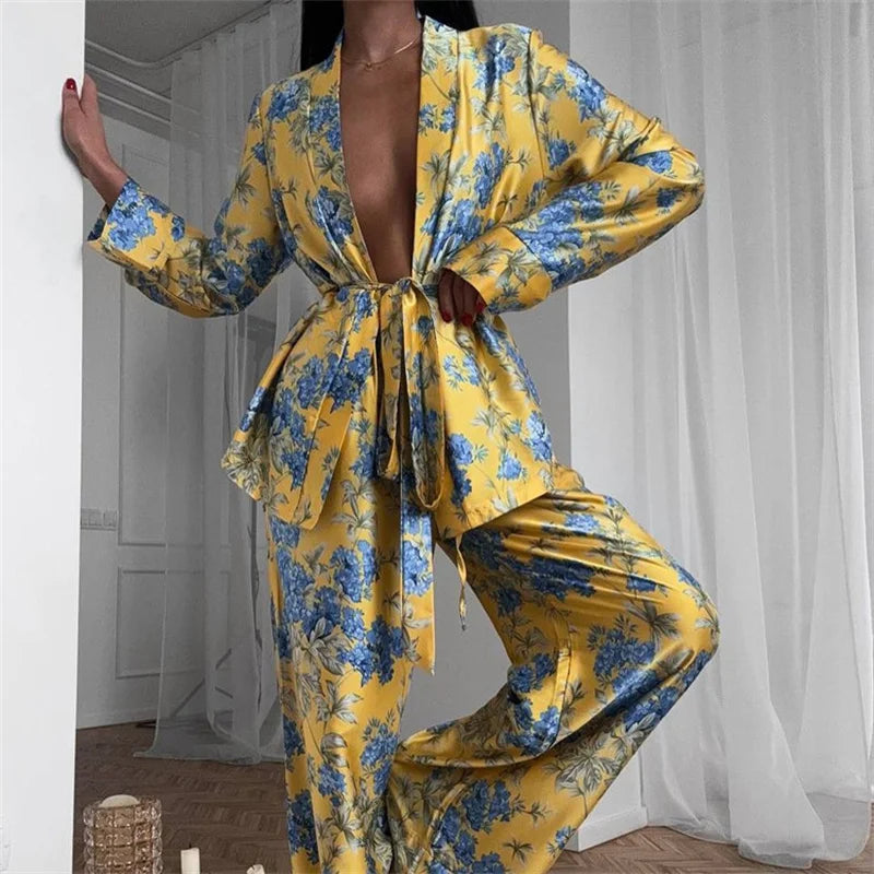 Pyjama Kimono Jaune Sexy