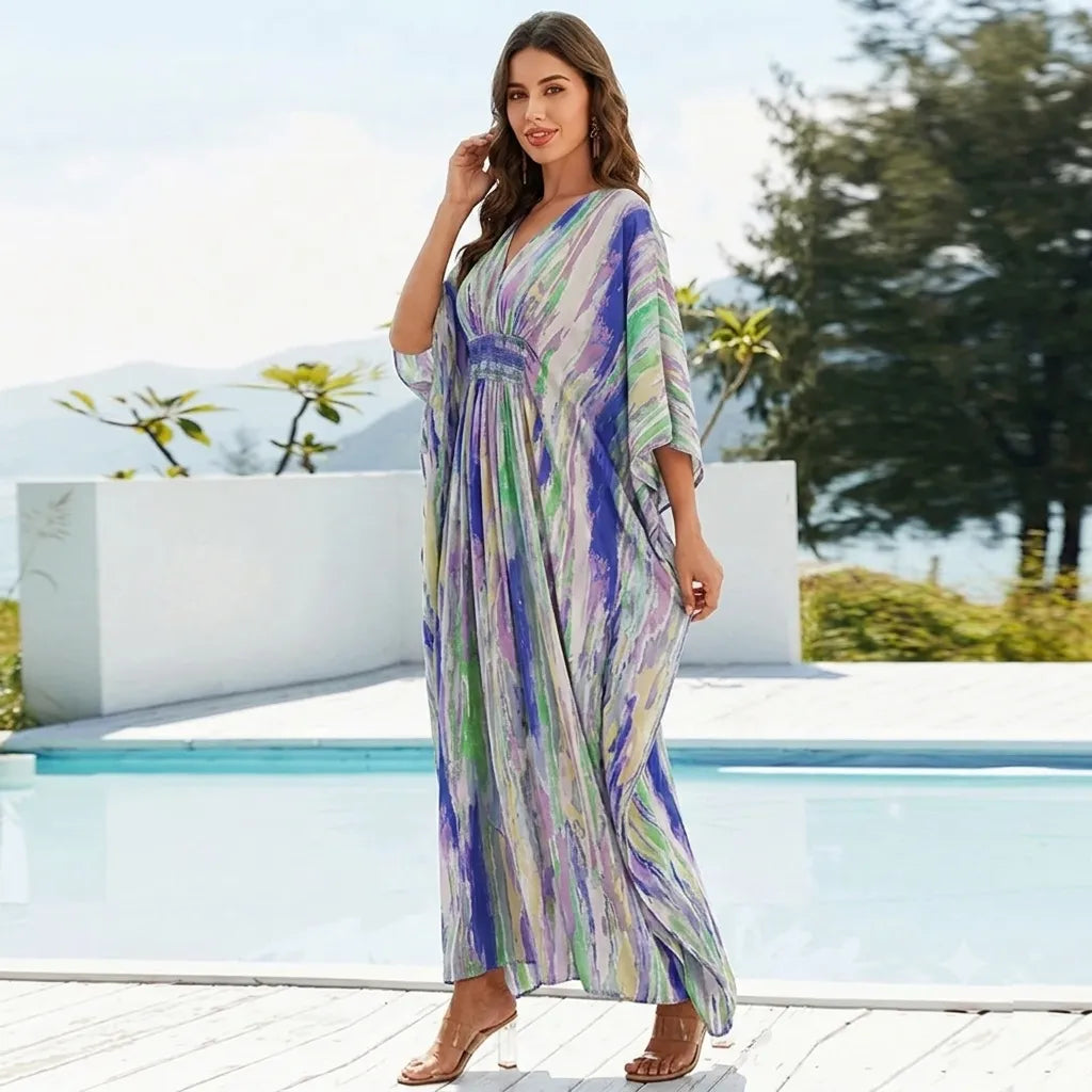 Robe Kimono Boho Colorée Femme Stylé