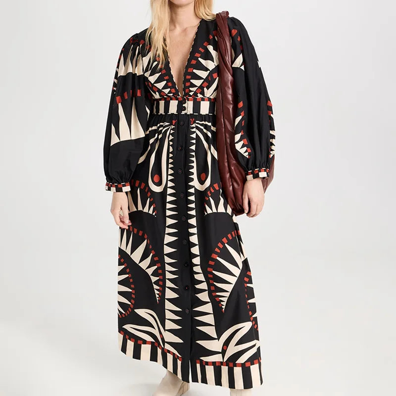 Robe Kimono Noire Rétro Noir