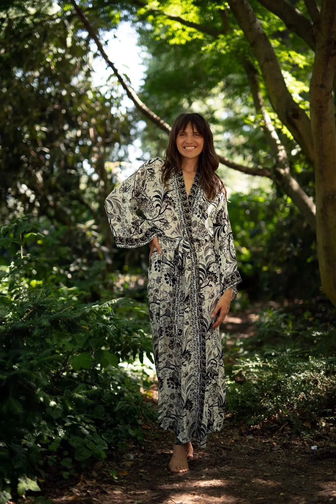 Robe Kimono Soie Soyeux
