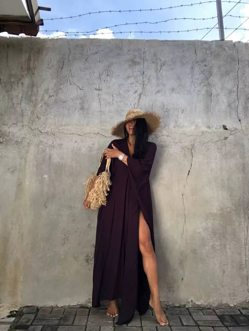 Robe Kimono Violette Bohème Design