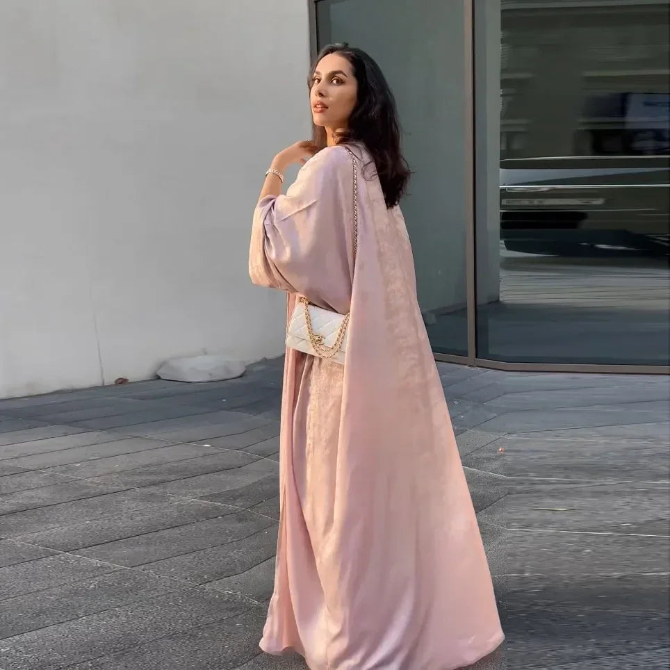 Kimono Abaya de Soirée Rose
