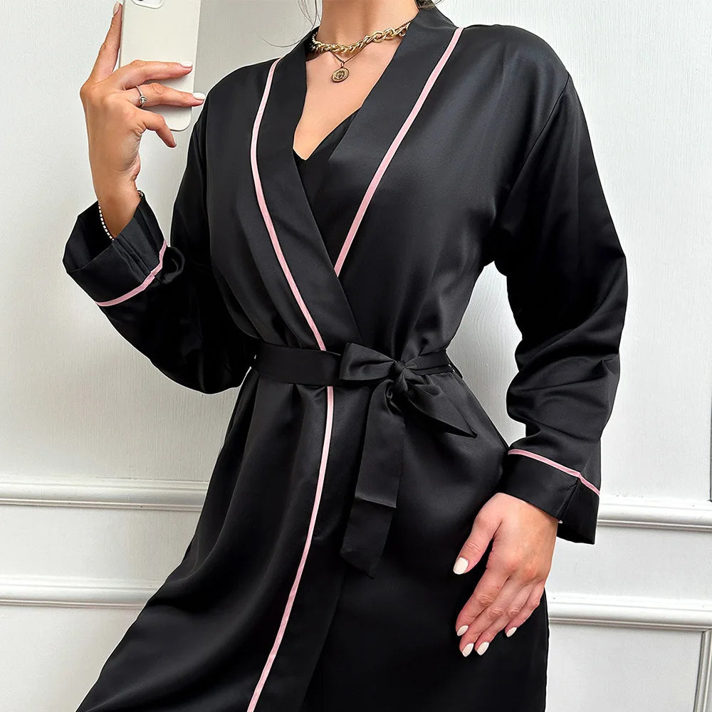 Kimono Court Femme Satin