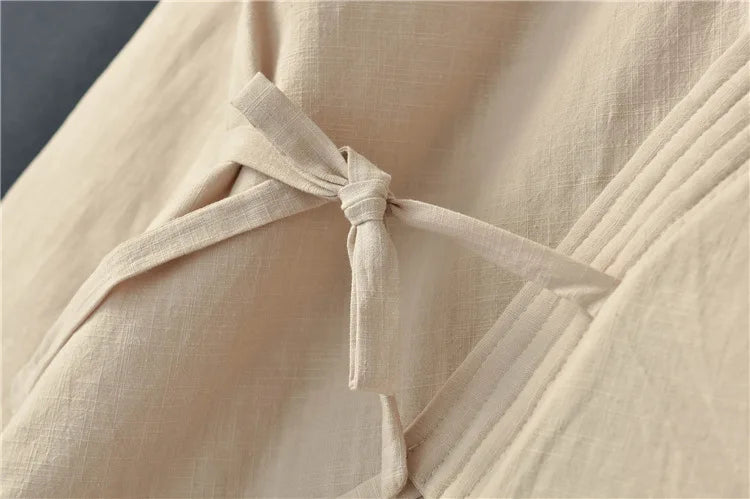 Veste Kimono en Lin Femme ceinturé