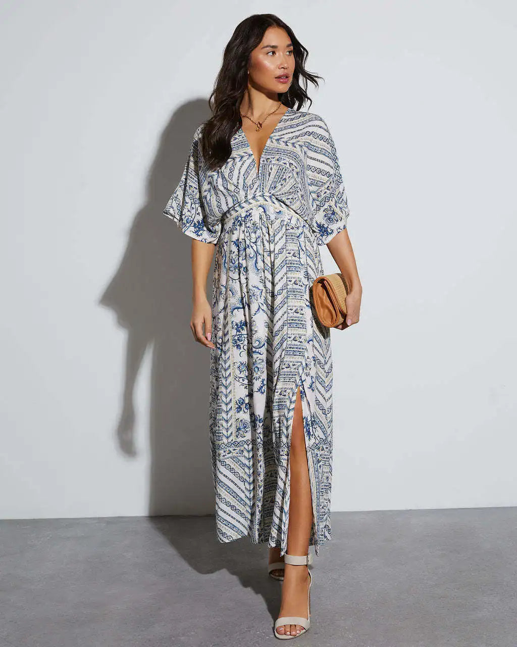 Robe Style Kimono à Manches Courtes