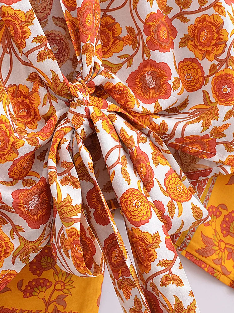Kimono de Plage Style Veste fleuri