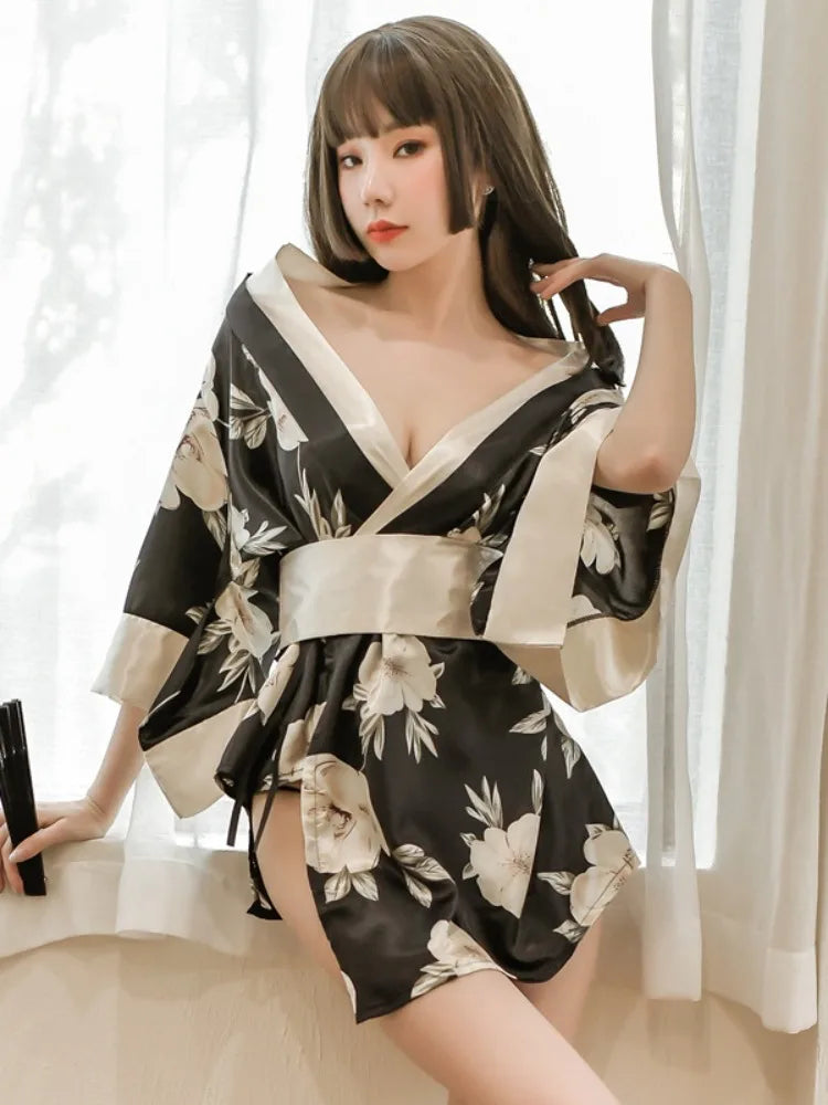 Kimono de Nuit Court Sexy