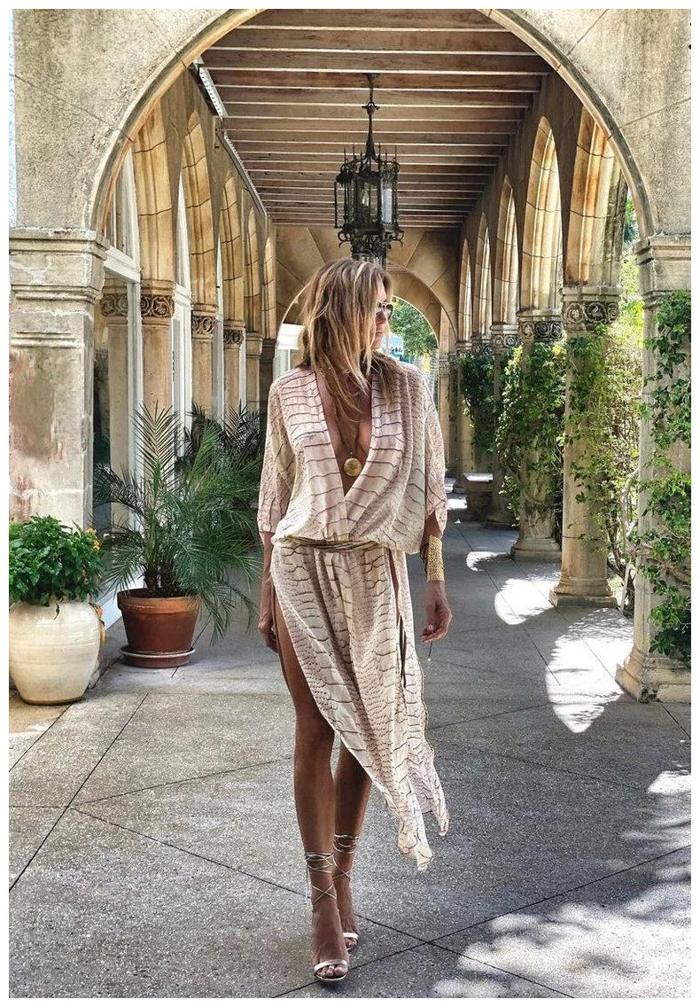 Robe Kimono Mi Longue Soyeux