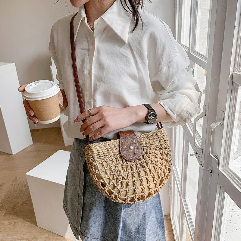 Sac Demi-lune en Paille