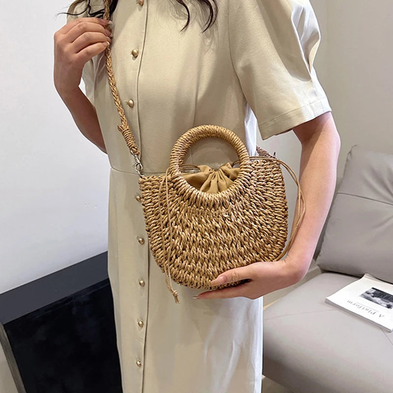 Sac à Main Tissé en Paille
