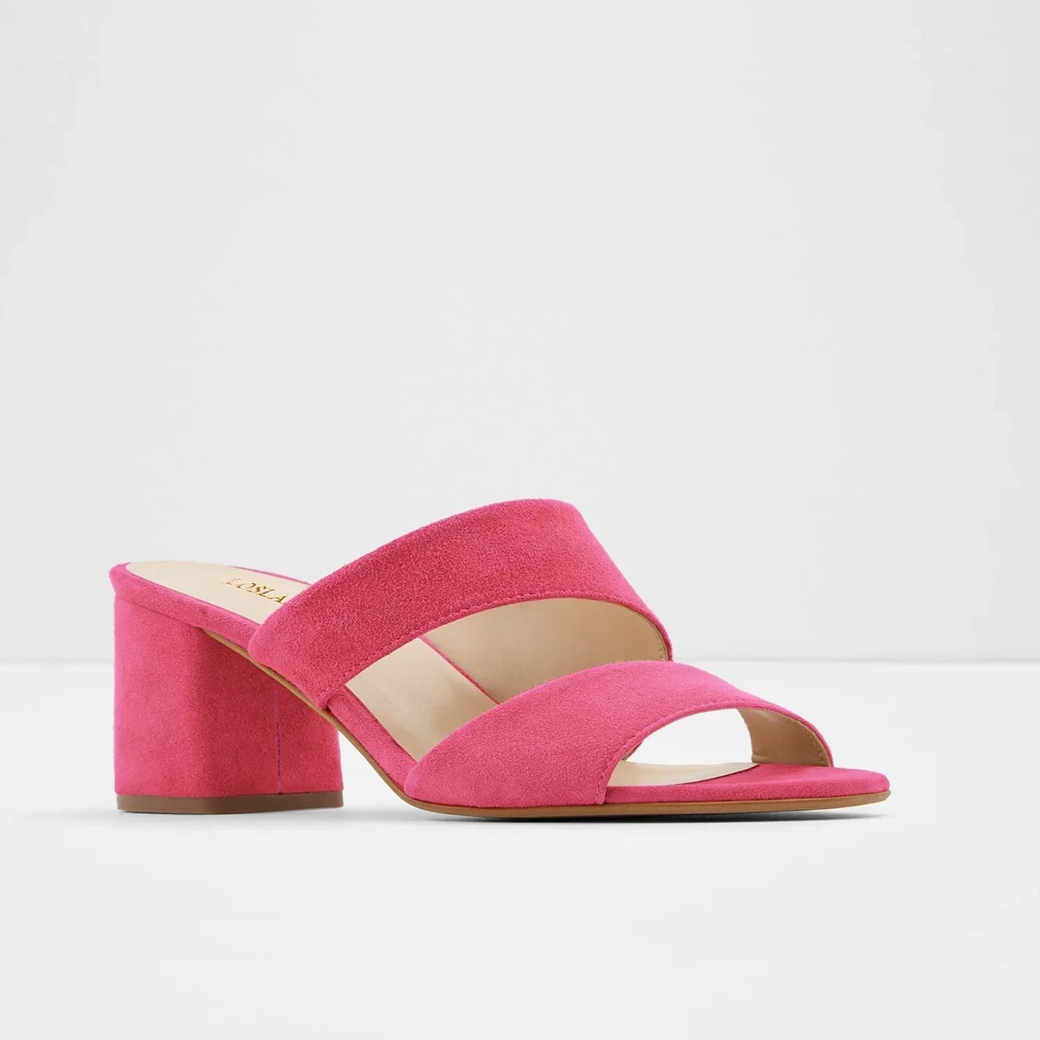 Sandales Légères à Talon Carré Fuchsia