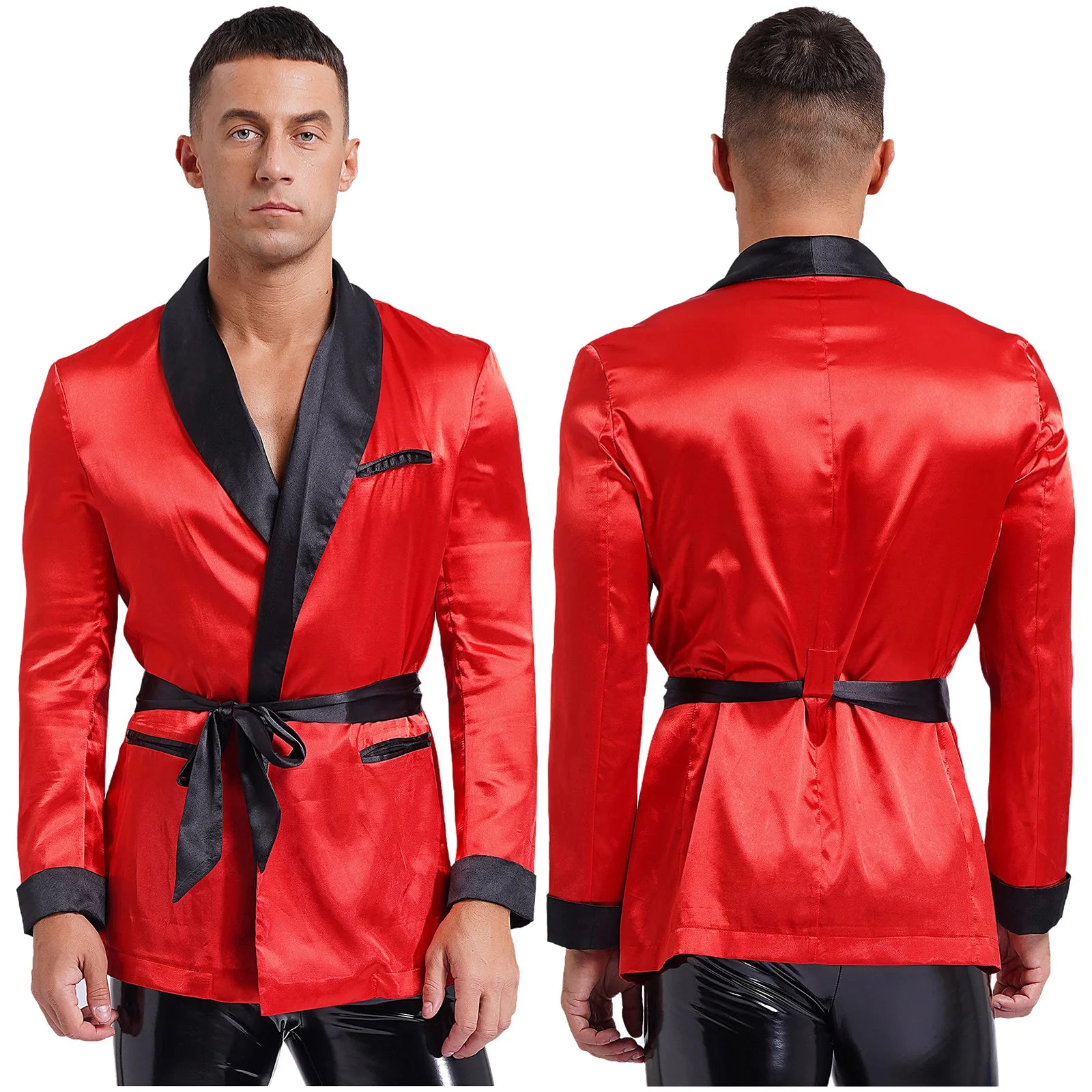 Robe de Chambre Courte Homme Rouge