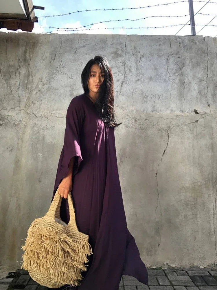 Robe Kimono Violette Bohème