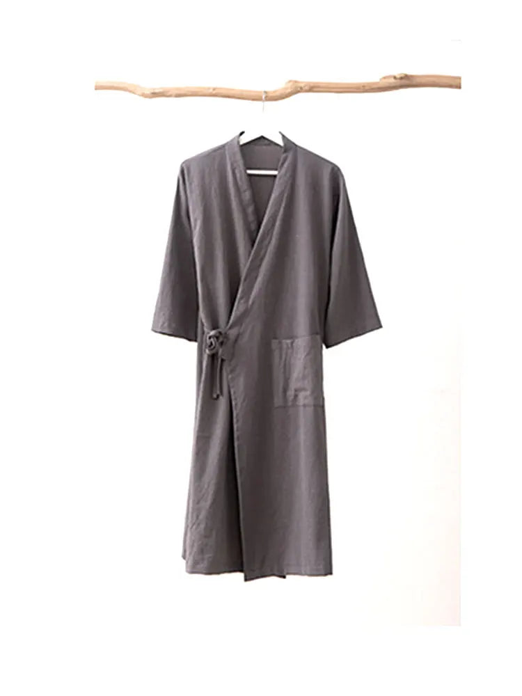 Robe Kimono d’Été Léger Gris