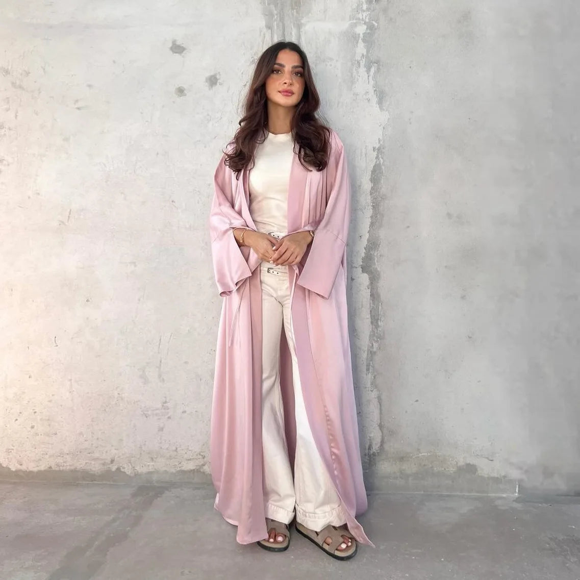 Kimono Abaya Rose Elégant Légère