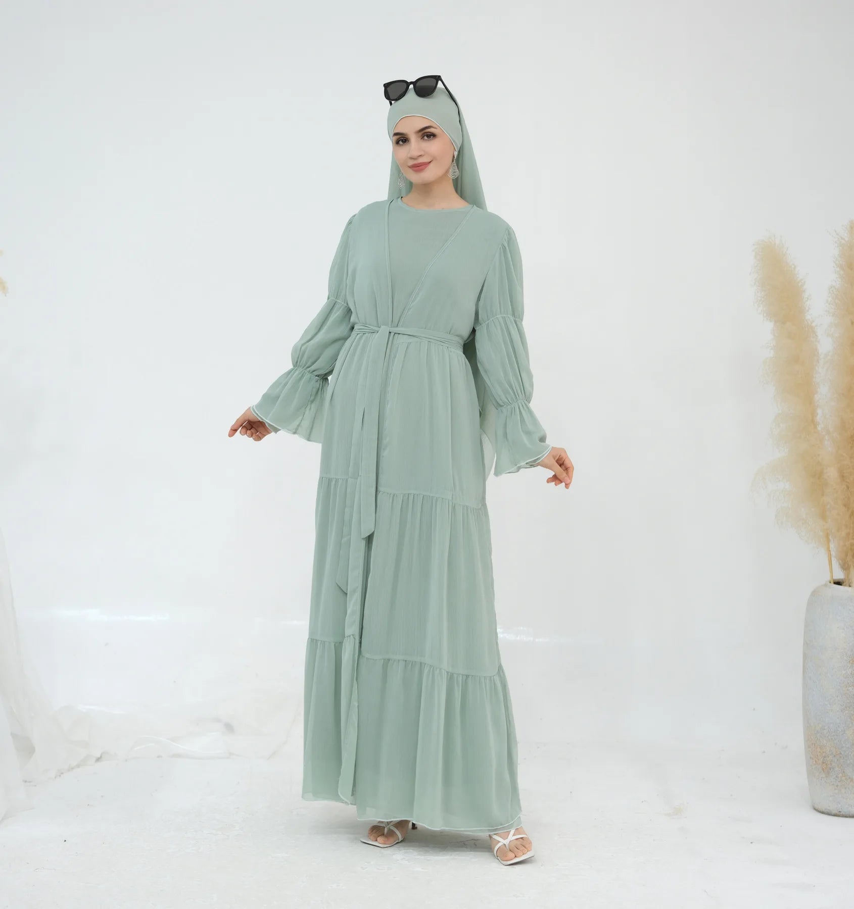 Set Kimono Abaya Vert D’Eau