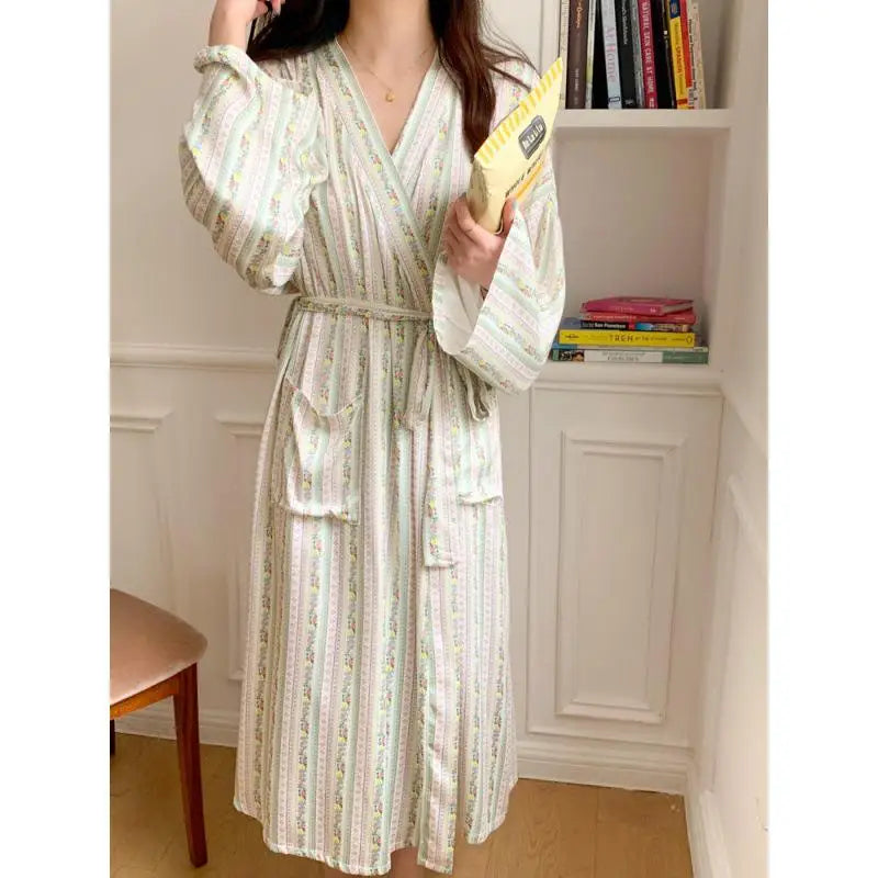 Peignoir Kimono de Nuit Coton Confortable