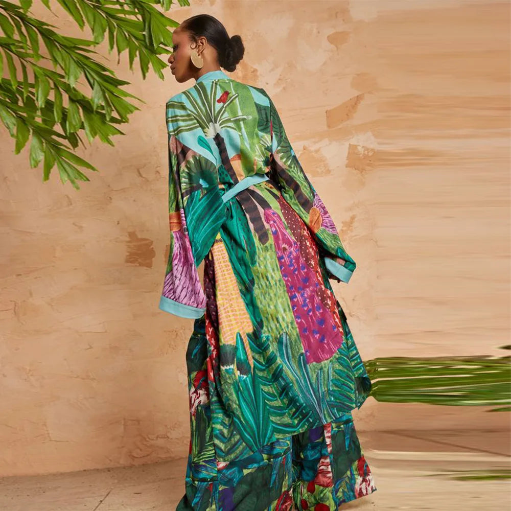 Kimono de Plage Boho Imprimé femme

