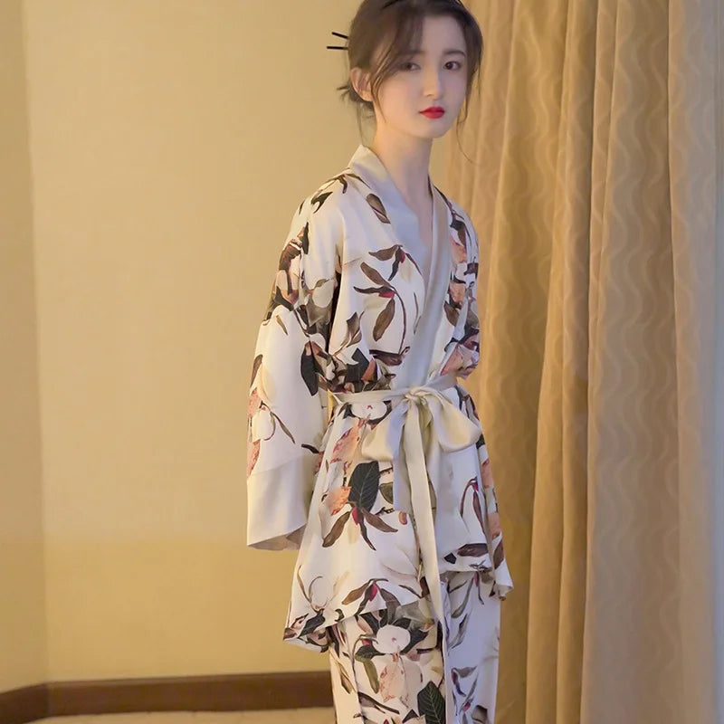 Pyjama Kimono élégant manches longues

