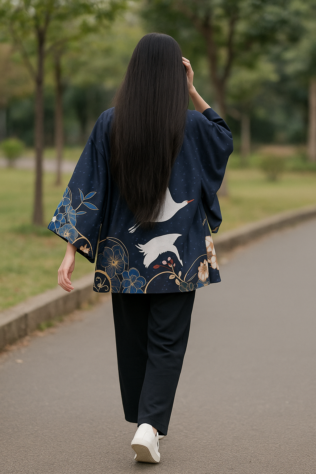 Gilet Kimono Court Femme