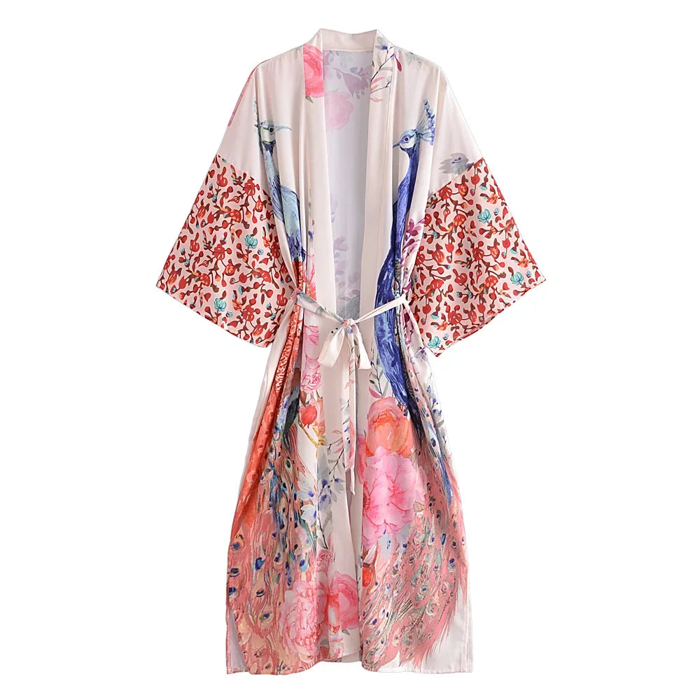 Veste Kimono Fleurie Femme Stylé