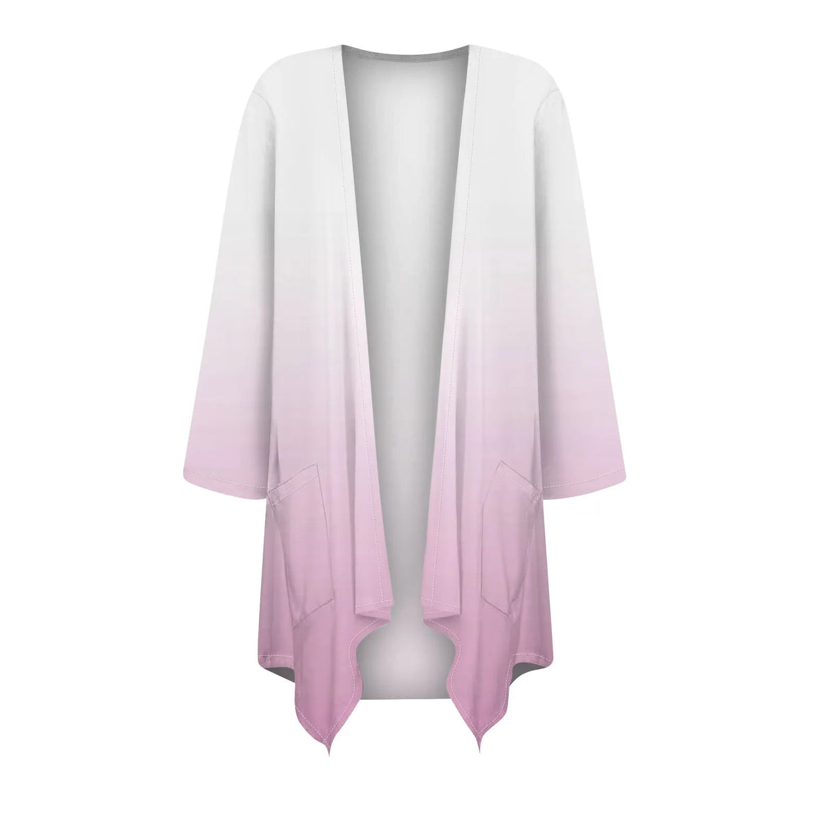 Veste Kimono Irrégulier Rose