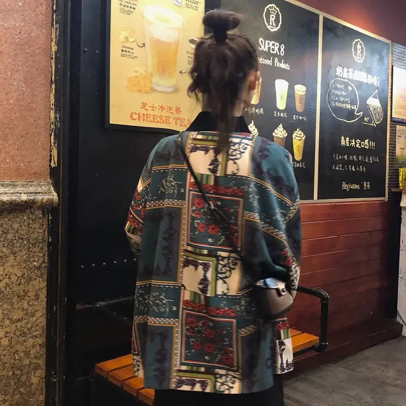 Veste Kimono à Lacets Femme Élégant
