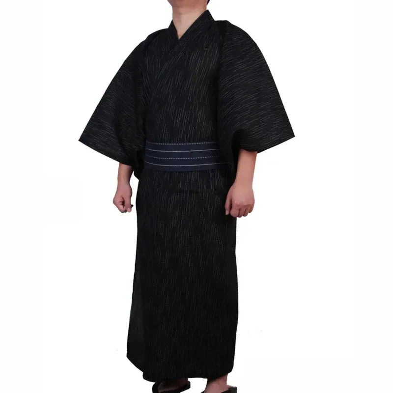 Yukata Kimono Homme NoiR long