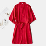 Ensemble Nuisette Kimono Rouge