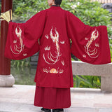 Kimono Homme Long Rouge