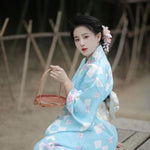 Kimono Japonais Bleu Ciel