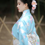 Kimono Japonais Bleu Ciel