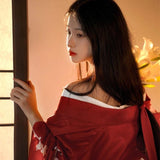 Kimono Japonais Femme Rouge