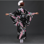 Kimono Japonais Femme Traditionnel Noir