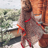 Kimono Leopard Femme