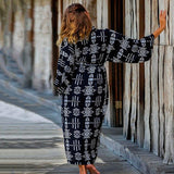 Kimono Plage Long Noir