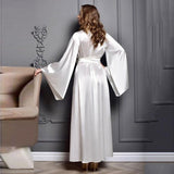 Kimono Satin Femme Blanc